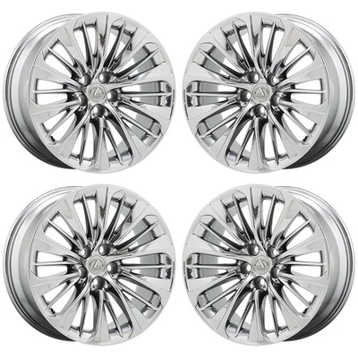 20" Lexus LS500 LS500h Bright Chrome wheel rim OEM 74370 EXCHANGE - Image 1 of 4