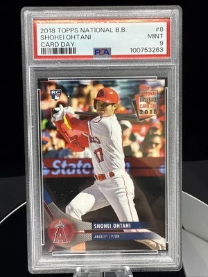 2018 Topps National Baseball Card Day Shohei Ohtani #8 PSA 9 MINT Rookie RC - Image 1 of 2