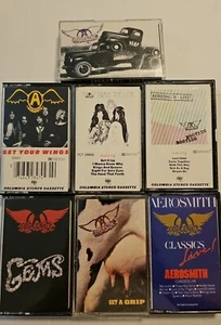 Aerosmith Cassette Tape Lot Pump Grip Bootlegs Wings Gems Classic Live The Line - Picture 1 of 24