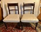 A Pair of Antique English Regency Mahogany Side or Dining Chairs ca 1820