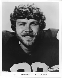 FOTO EN BLANCO Y NEGRO 8X10", MIKE WAGNER, SEGURIDAD, #23 PITTSBURGH STEELERS ~ 4 SUPER CUENCOS     - Imagen 1 de 1