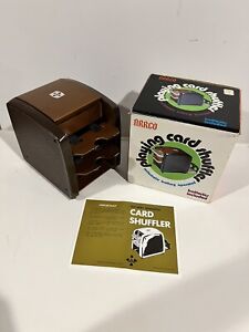 Vintage ARRCO Brown Automatic Battery Operated Playing Card Shuffler CIB