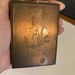 Antike Kupferdruckplatte eines Soldaten Antik Selten - Bild 1 von 3