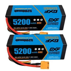 2xDXF 4S Batería LiPo 14.8V 80C 5200mAh XT90 para RC Coche Camión Helicóptero Carreras - Imagen 1 de 7