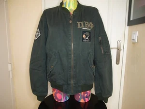 BOMBER VINTAGE CHEVIGNON EN COTON VERT MATELASSE , TAILLE XL - Imagen 1 de 20