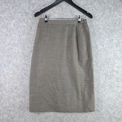 Vintage Fletcher Jones Skirt Womens 12 Brown Pencil Straight Pockets 8341 - Image 1 of 4