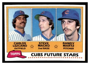 1981 Topps #381 CARLOS LEZCANO / RANDY MARTZ RC Chicago Cubs ~G4E