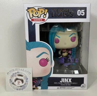 League of Legends #05 Jinx Funko Pop! VAULTED Rare Poplife Sticker P/P - Image 1 of 4