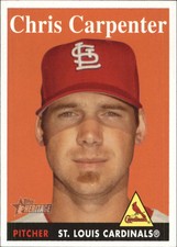 2007 Topps Heritage St. Louis Cardinals Baseball Card #287 Chris Carpenter