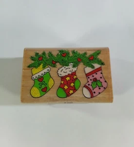 Hero Arts C537 Stocking Trio Rubber Stamp 1991 - Picture 1 of 6