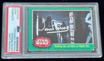 Dave Prowse "Darth Vader" 1977 Topps STAR WARS Signed Rookie Card Auto (RC) PSA - Image 1 of 4