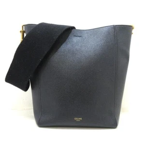 Auth CELINE Sangle bucket small - Black Soft grained calfskin Shoulder Bag - Picture 1 of 13