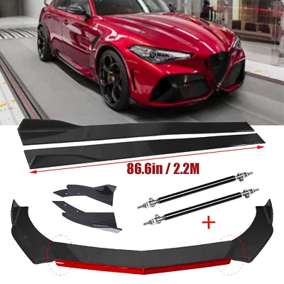 For Alfa Romeo Giulia GTA 2017-22 Front Bumper Lip Spoiler Side Skirt Rear Lips Foto 1 de 4