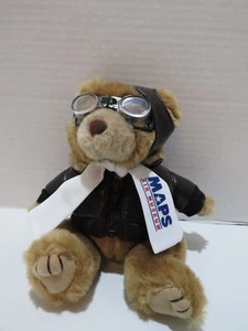 MAPS MUSEUM AKRON OHIO AVIATOR PLUSH 6.5" AVIATOR BEAR - Afbeelding 1 van 6