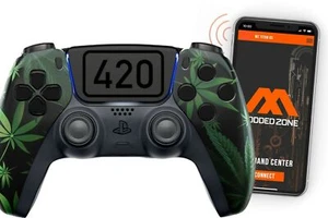 ModdedZone 420 BLACK Smart Rapid Fire Custom Modded Controller for PS5 FPS - Picture 1 of 8