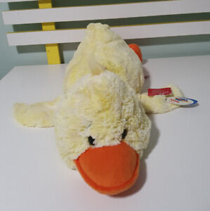 Russ Berrie Billingsworth Laying Flat Duck Yellow Soft Plush Toy 45cm