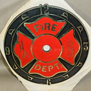 VINTAGE 1986 Ramar IND Plastic Clock Face Fire Dept 6"x5.75" - Picture 1 of 1