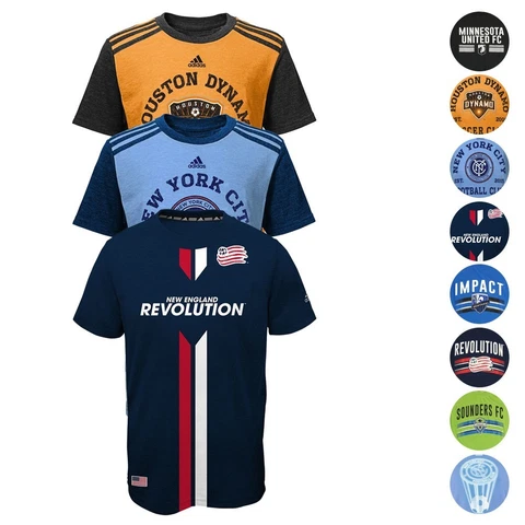 MLS Adidas Performance Climate, Tri-Blend Basic Team Graphic T-Shirt Youth S-XL Cover