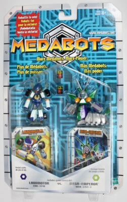 Original 2001 Hasbro Medabots Robattle Landmotor vs Mega-Emperor MOC - Imagem 1 de 3