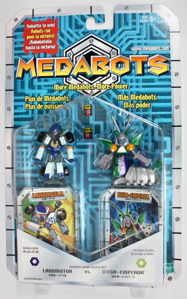 Medabots LANDMOTOR VS MEGA EMPEROR Figure 2001 Hasbro 82093 CAR-3118 WEA-2351-2