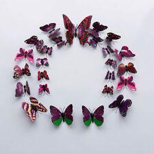 12PCS 3D Butterfly DIY Art Magnet Wall Stickers Home Decal Room Mural Xmas Deco♪