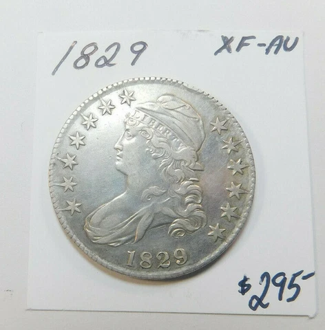 1829 BOLD XF BUST HALF DOLLAR - LOTS OF DETAIL - PERFECT RIMS & FIELDS !!!!!!!!! Cover