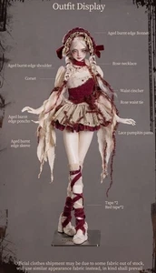 DOLK Doll Zone Rosa Limited RARE Outfit Dress Box BJD Custom Item New Japan - Bild 1 von 4