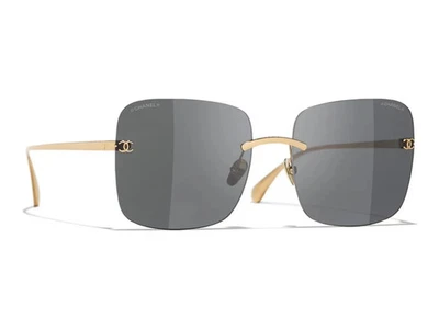 Chanel 4287T c395/s4 Women's Titanium Aviator Sunglasses, Gold/ Grey NEW - Image 1 of 4