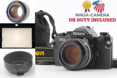 S/N:873xxxx [Top MINT] Nikon New FM2 FM2N Camera Black Ai 50mm f1.4 Lens JAPAN - Image 1 of 4