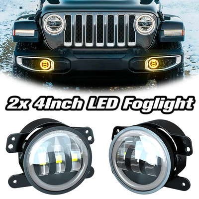 For Ford Ranger PX 2011-18 Left & Right 4 Inch LED Front Bumper Fog Light Lamps - Image 1 of 4