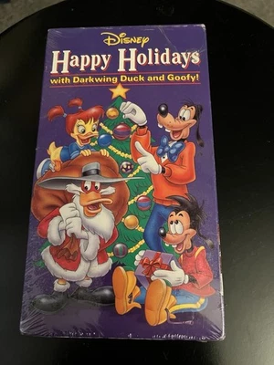 New VHS Disney Happy Holidays with Darkwing Duck and Goofy! Sealed - Image 1 of 4