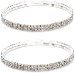 Sexy Tobilleras para Mujer Cristal Estrás Elastizadas Tenis Tobillo Elástico... - Imagen 1 de 7