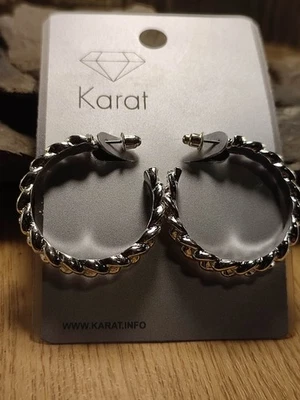 Damen Ohrringe schön dezent und schön Groß elegant in Silber ein Paar - Bild 1 von 3