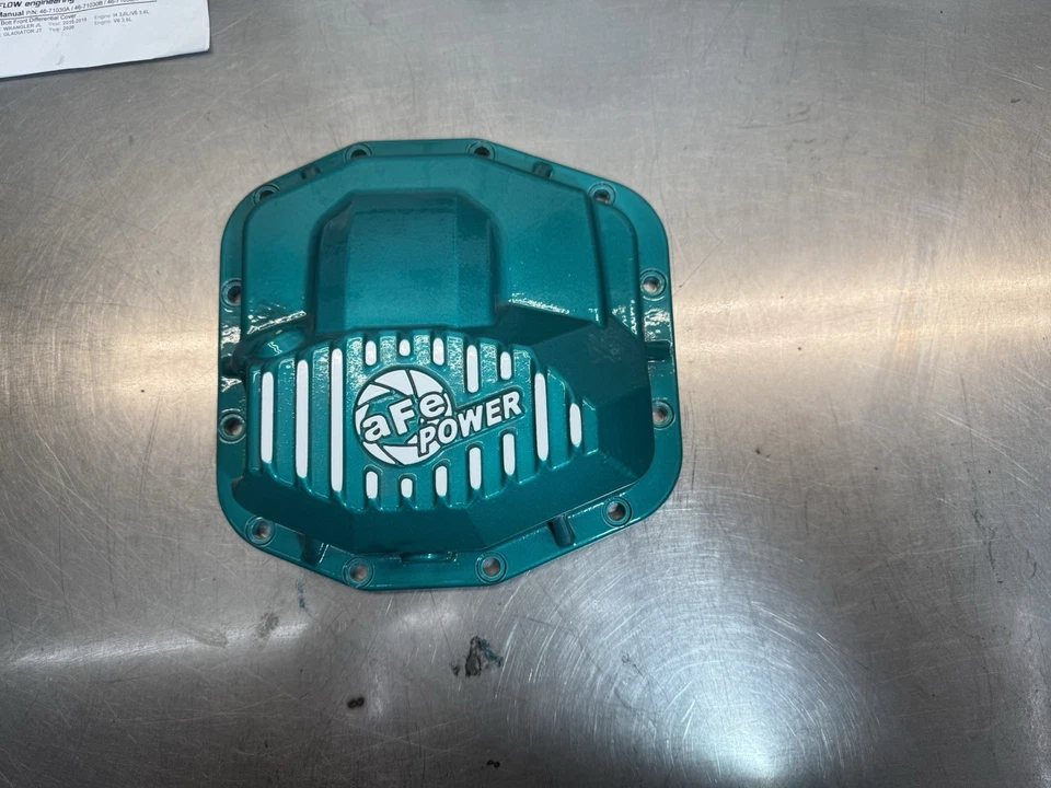aFe Power 46-71030B серия Pro алюминиевая крышка переднего дифференциала конфетный бирюзовый цвет - Изображение 1 из 4