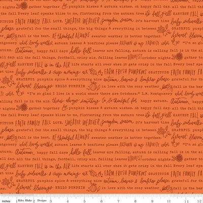 Fall Autumn Theme Fat Quarters 1/4s by Riley Blake Fabric $3.99 Ships Any Amount - Image 1 of 4