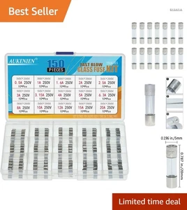 15 Wert Glassicherung Gemischt Sortiment Set 250V 5X20mm Feinsicherung Träge T - Bild 1 von 8