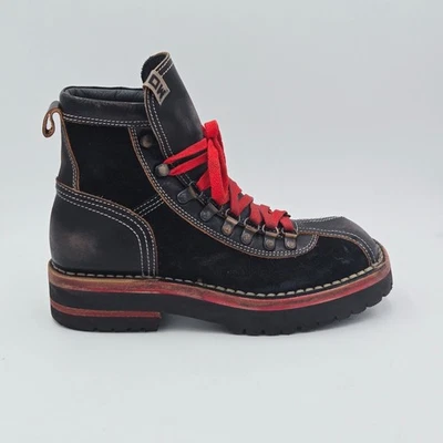 Damenschuhe Moma Gr 37 Stiefeletten Schwarz Echtes Leder Wildleder Ruined 325AB - Bild 1 von 4