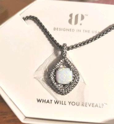 Bomb Party October 2025 "Carrying The Shine" NK22643 Milky White Opal / Hematite - Image 1 of 4