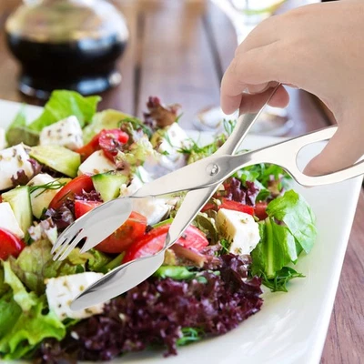 Forchetta per cucchiaio da portata in acciaio inossidabile (argento) - Immagine 1 di 4