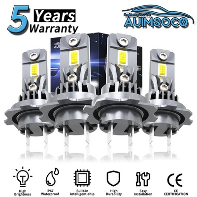 For Hyundai Sonata 1999-2001 2011-2014 4x LED Headlight Hi/Lo Beam Bright Bulbs - Image 1 of 4