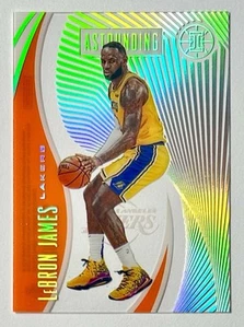 Inserto SP 2019-20 Illusions LeBron James arancione sorprendente acetato #9 Lakers NBA - Foto 1 di 12