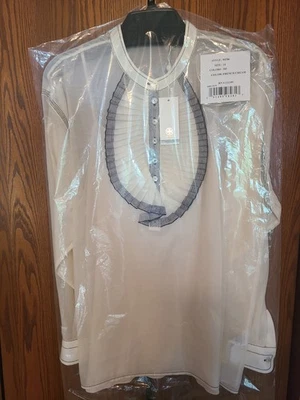 TORY BURCH RUFFLE BLOUSE - Image 1 of 4