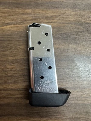 Cargador extendido Kimber Micro 9, 9 mm, 7 redondos OEM de acero inoxidable Foto 1 de 4