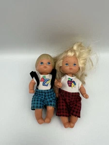 Vintage Barbie Heart Family Twin Babies Boy & Girl Dolls 1976 Mattel - Picture 1 of 3