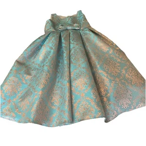 Vintage Kiki Kids Girls Dress Size 8 Jacquard Tapestry USA - Picture 1 of 5