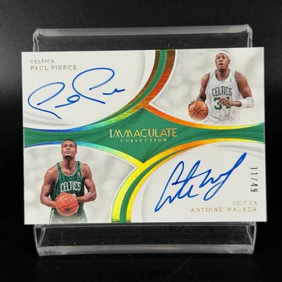 Paul Pierce Antoine Walker 2022-23 Panini Immaculate Collection Dual Auto 11/49 - Image 1 of 4