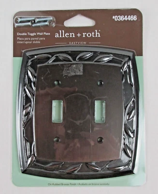 Placa de pared Allen + Roth Eastview doble palanca bronce frotado con aceite 0364466 nueva en paquete Foto 1 de 4