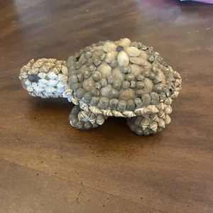 Vtg Turtle Figurine handcrafted from Assorted small Seashells Sea World - Picture 1 of 8