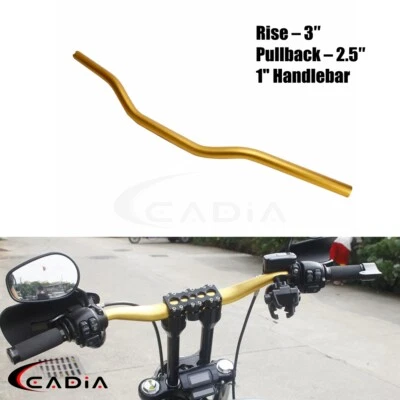 Club Style Motorcycle 1" Handlebar For Harley Dyna Softail Street Bob Low Rider - Image 1 of 4