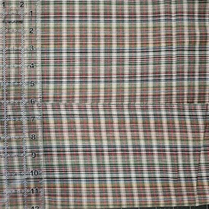 Vintage Cotton Fabric Woven Colorful Plaid 64" x 44" - Picture 1 of 4